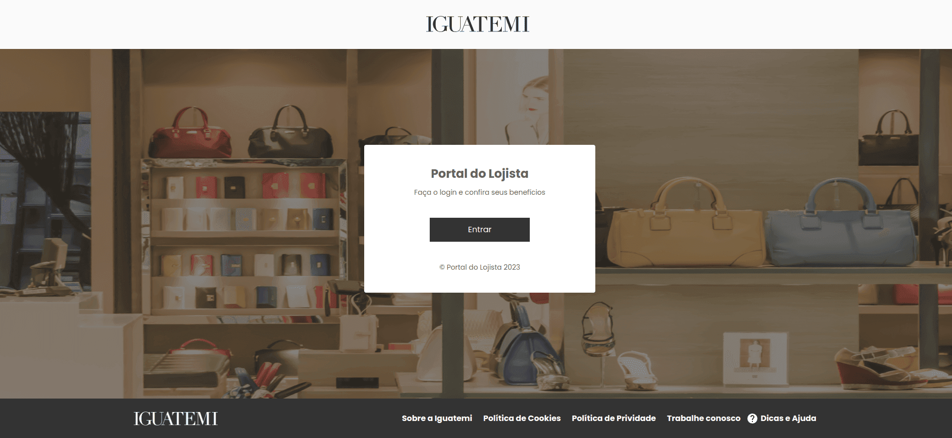 Iguatemi S.A. - Projeto desenvolvido por Felipe Frantz Zanini (ffzanini) usando JavaScript, TypeScript, React